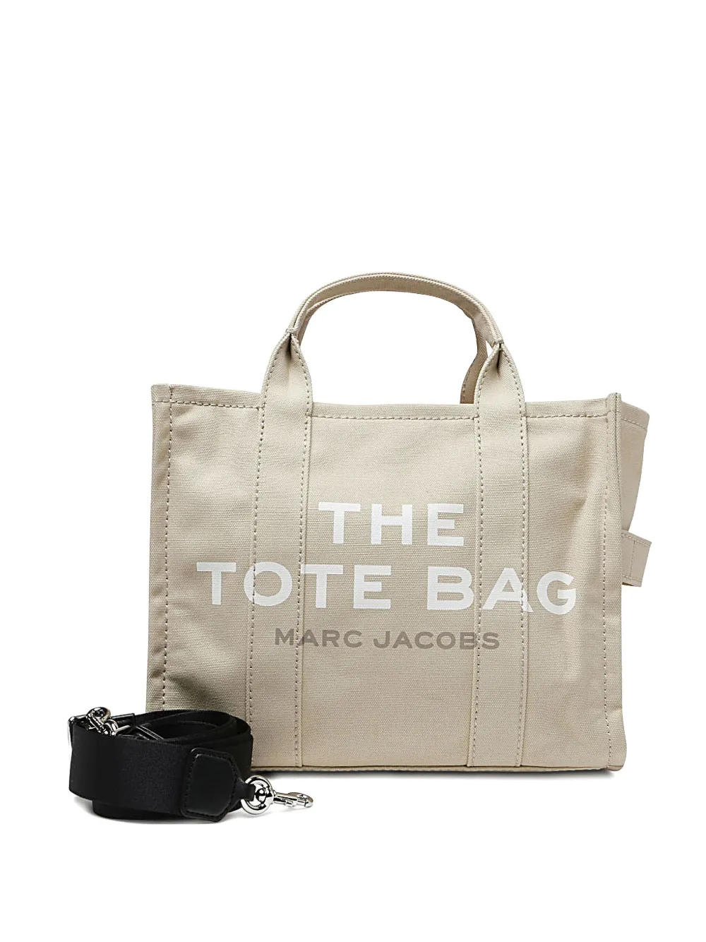Marc Jacobs logo-plaque tote bag Beige