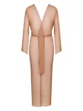 Maison Close belted sheer robe - Neutrals