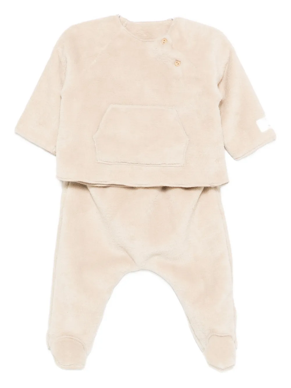 TEDDY & MINOU fleece footed trouser set (set of two) Beige