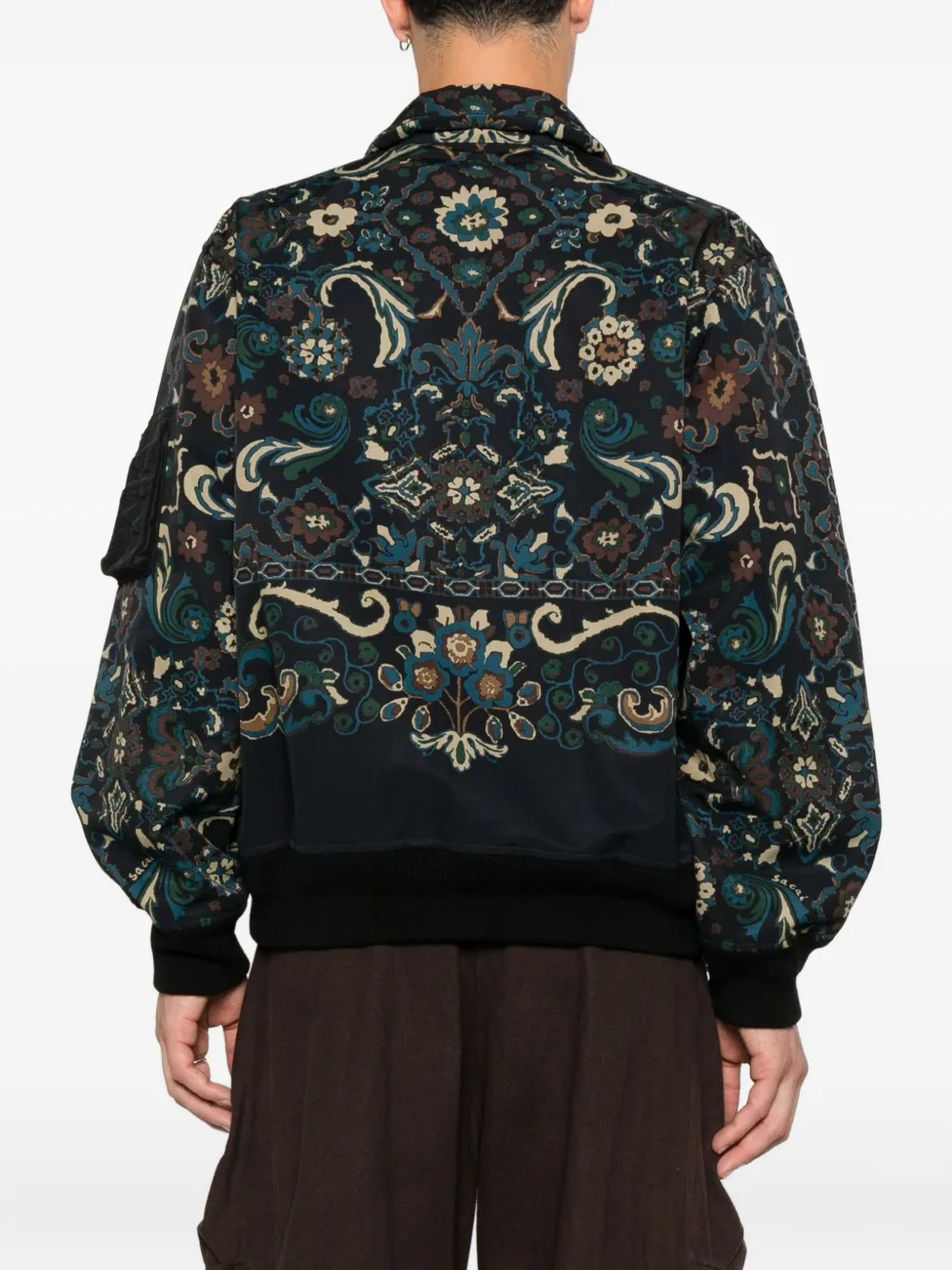 sacai Jack met paisley-print en rits Zwart