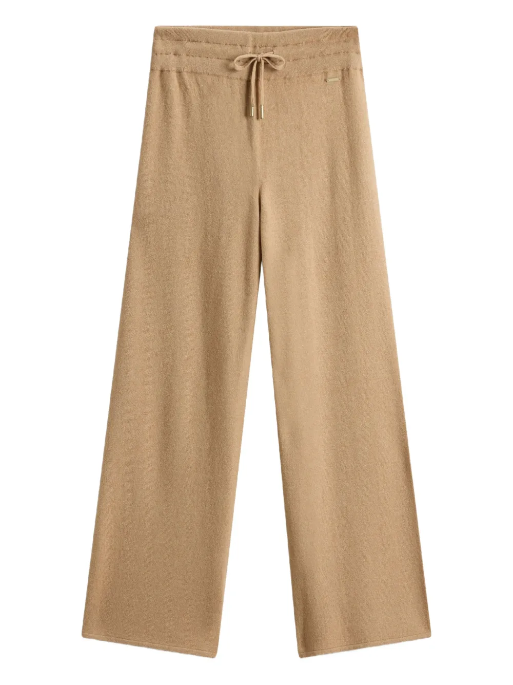 Woolrich drawstring knitted straight trousers Beige
