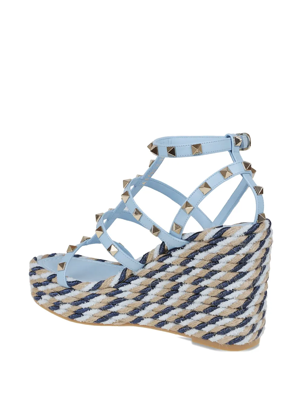 Valentino Garavani 95mm studded leather espadrilles Blue