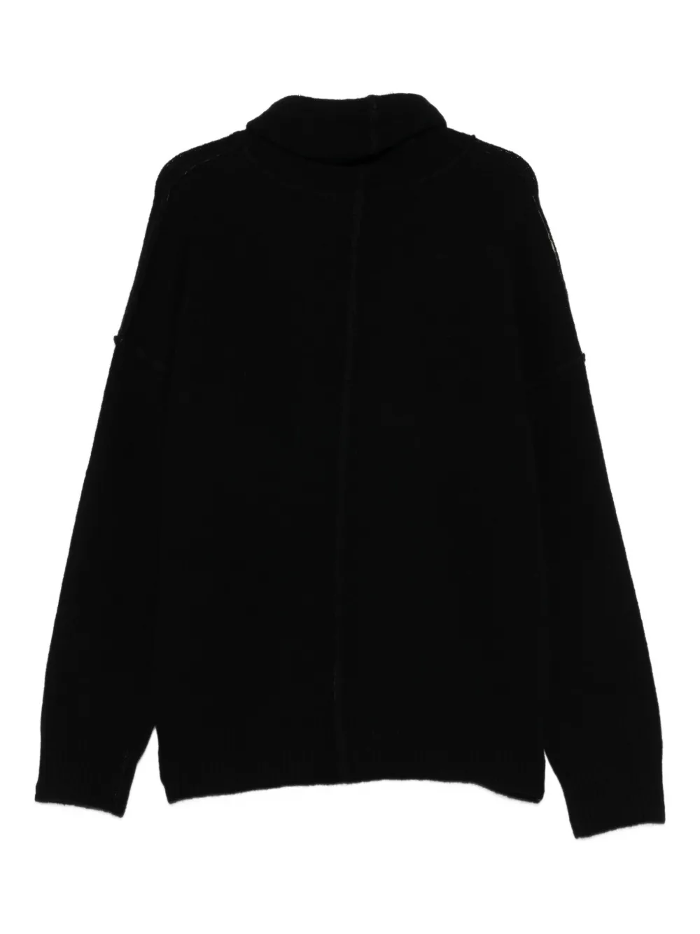 Isabel Benenato cowl-neck sweater - Zwart