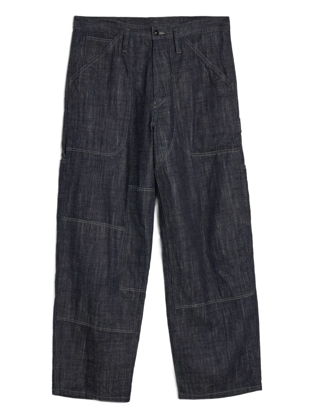 patch-pocket cotton trousers