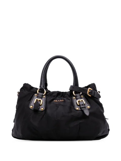 Prada Pre-Owned 2000-2025 Tessuto Canapa Logo satchel