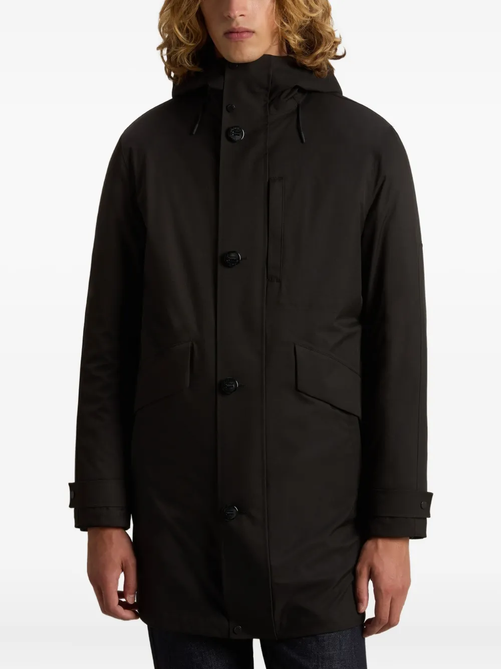 Woolrich Diamond-pattern Jacket In Black