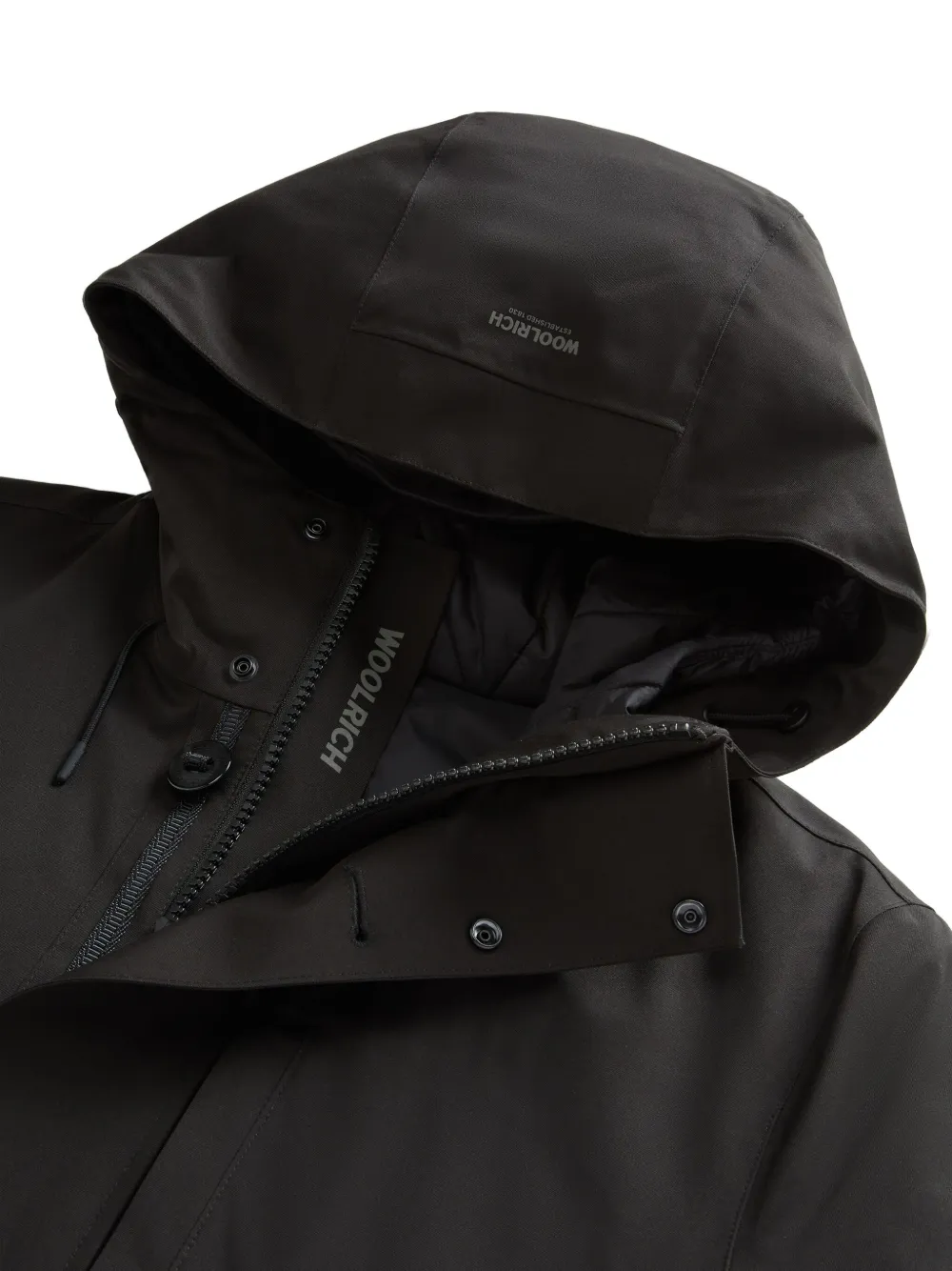 Woolrich Diamond-pattern Jacket In Black