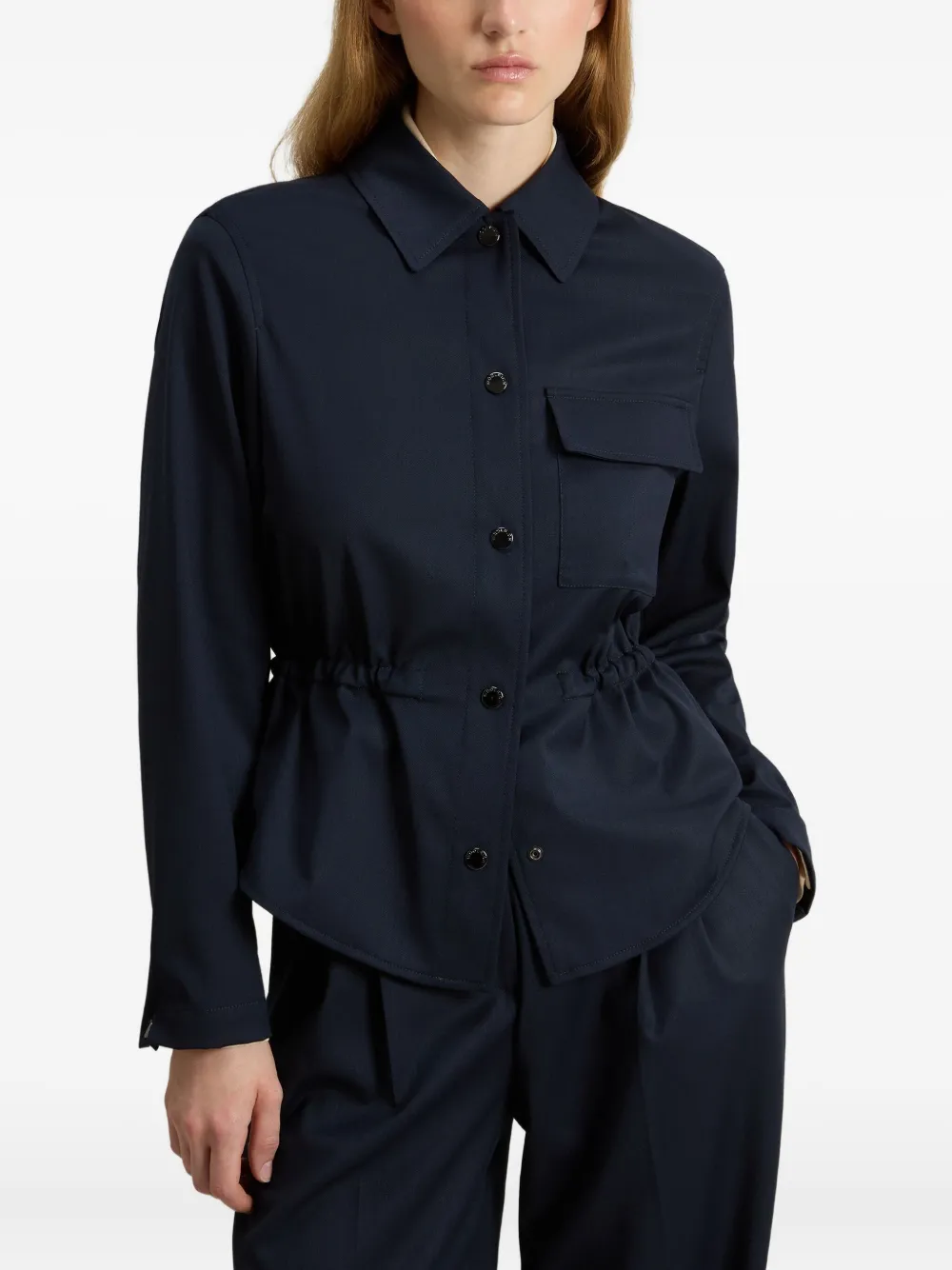Woolrich Shirtjack met trekkoord Blauw