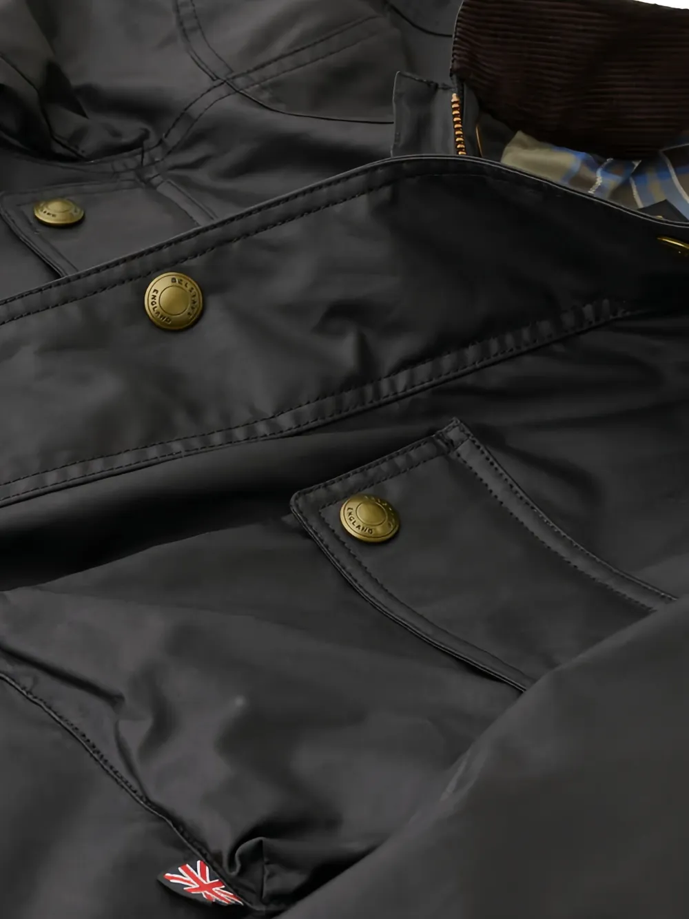 Belstaff Legerjack met opgestikte zakken Zwart