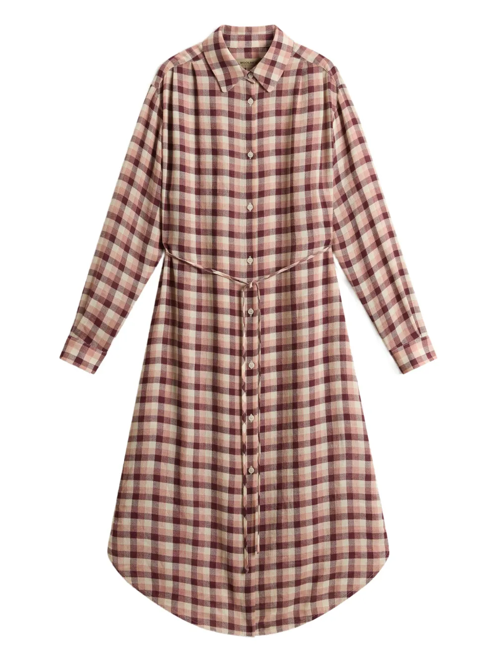 checked flannel shirt midi dress