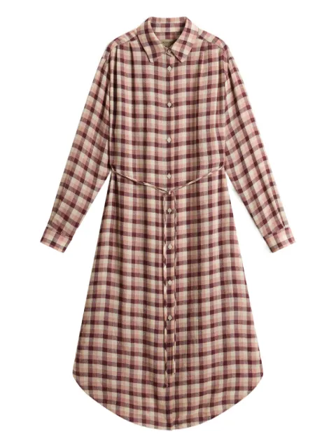 Woolrich checked flannel shirt midi dress
