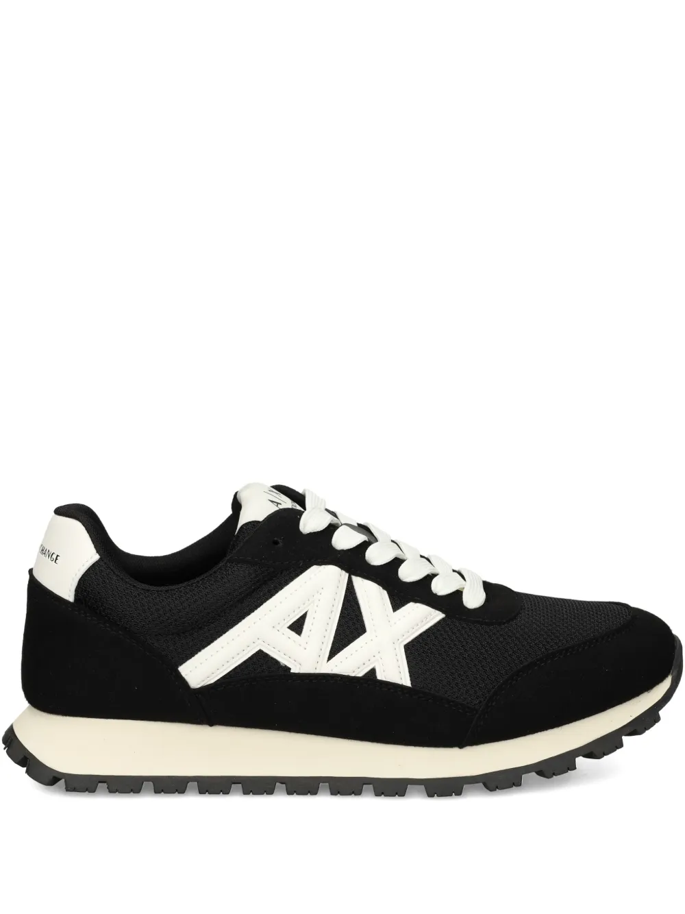 Armani Exchange logo-detail mesh panel sneakers Black