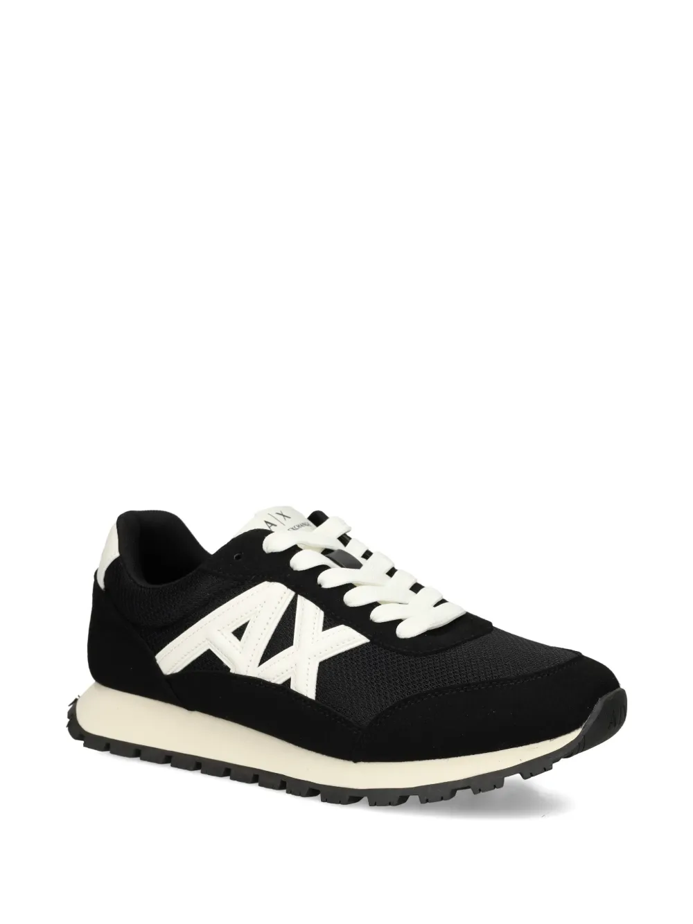 Armani Exchange logo-detail mesh panel sneakers Black