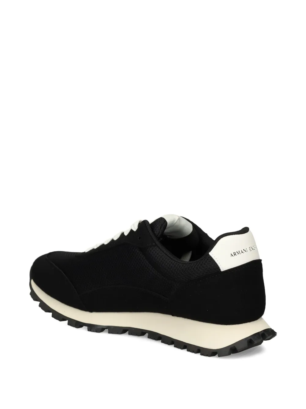 Armani Exchange logo-detail mesh panel sneakers Black