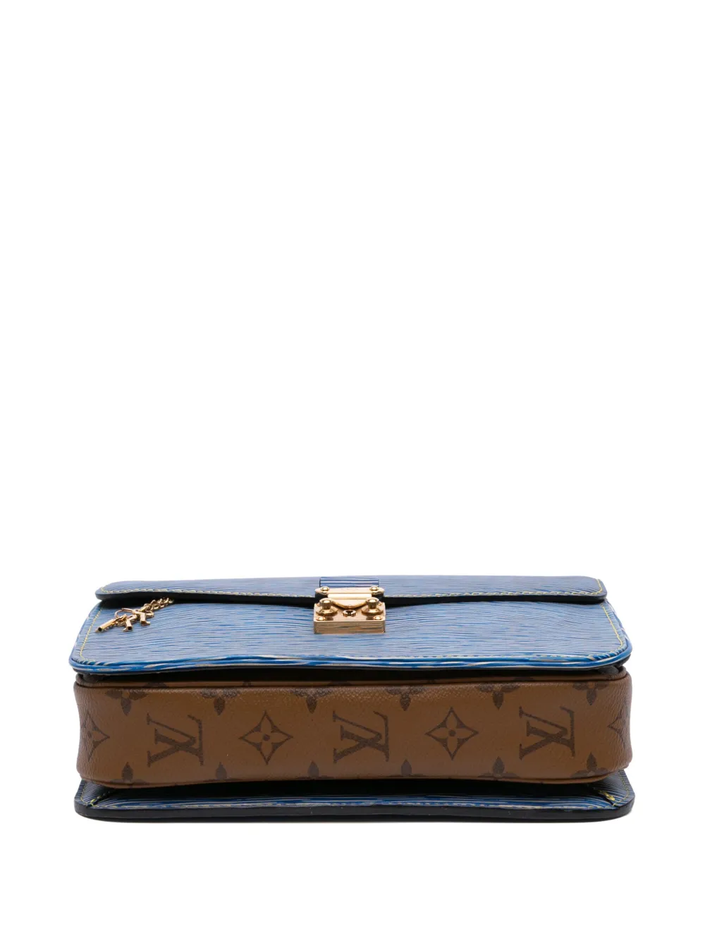 Pre-owned Louis Vuitton 2017 Epi Denim Pochette Metis Satchel In Blue