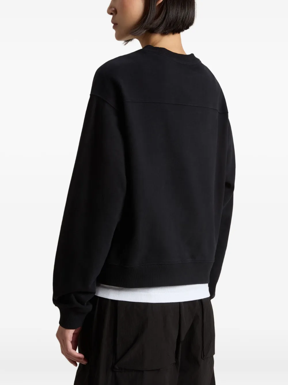 Woolrich Crew Neck Fleece Top In Black