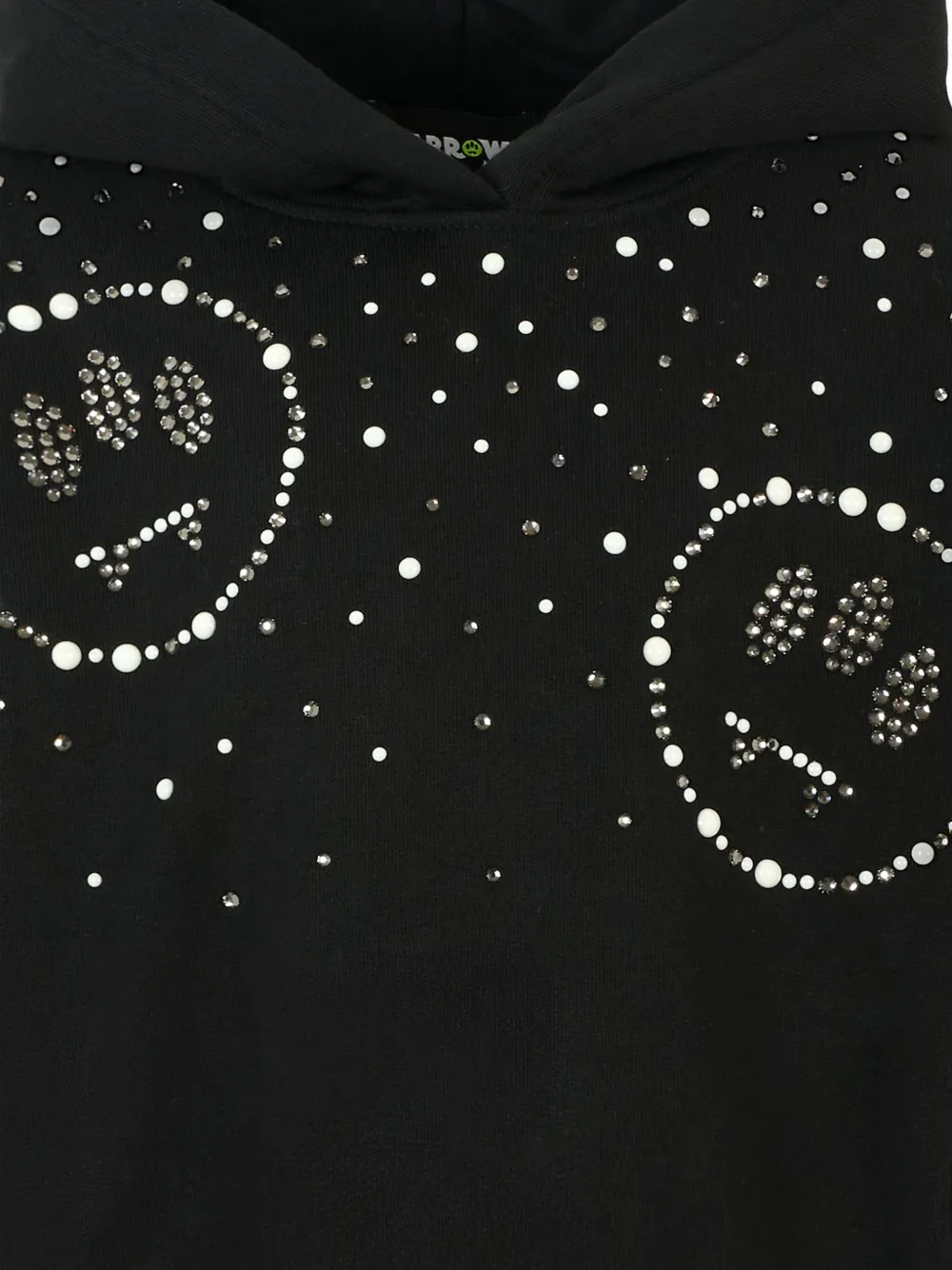 Barrow kids Hoodie verfraaid met kristallen Zwart