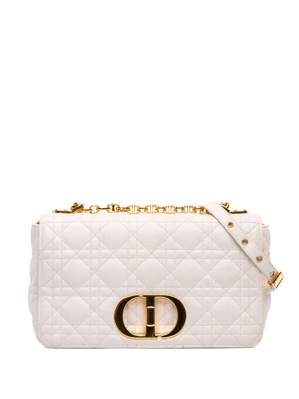 Christian Dior Pre-Owned 2021 Medium Calfskin Cannage Supple Caro Bag Christian Dior Pre-Owned 2021 Medium Calfskin Cannage Supple Caro Bag