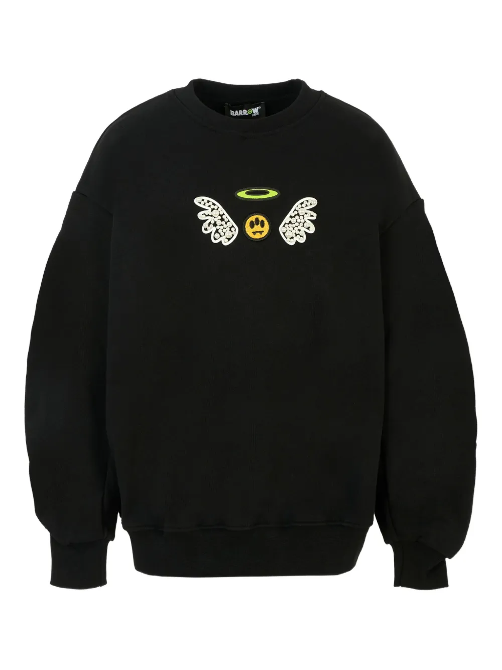 Barrow kids pearl-embellished angel-wing sweatshirt Zwart