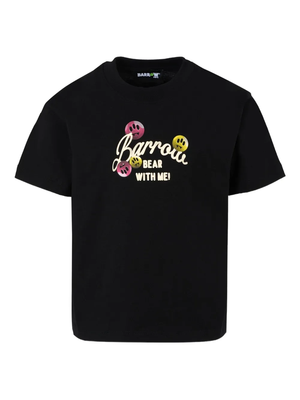 Barrow kids bear-print cotton T-shirt Zwart