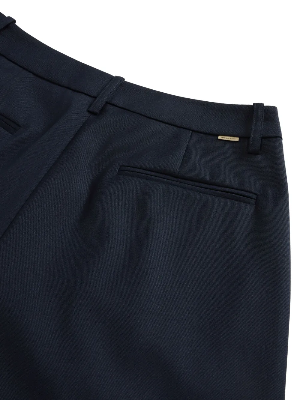 Woolrich Straight plooibroek Blauw