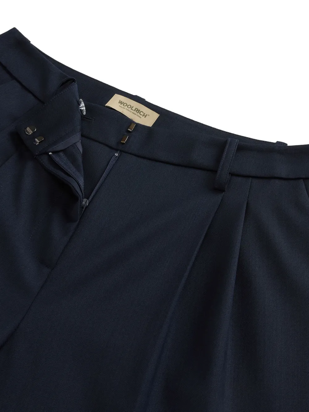 Woolrich Straight plooibroek Blauw
