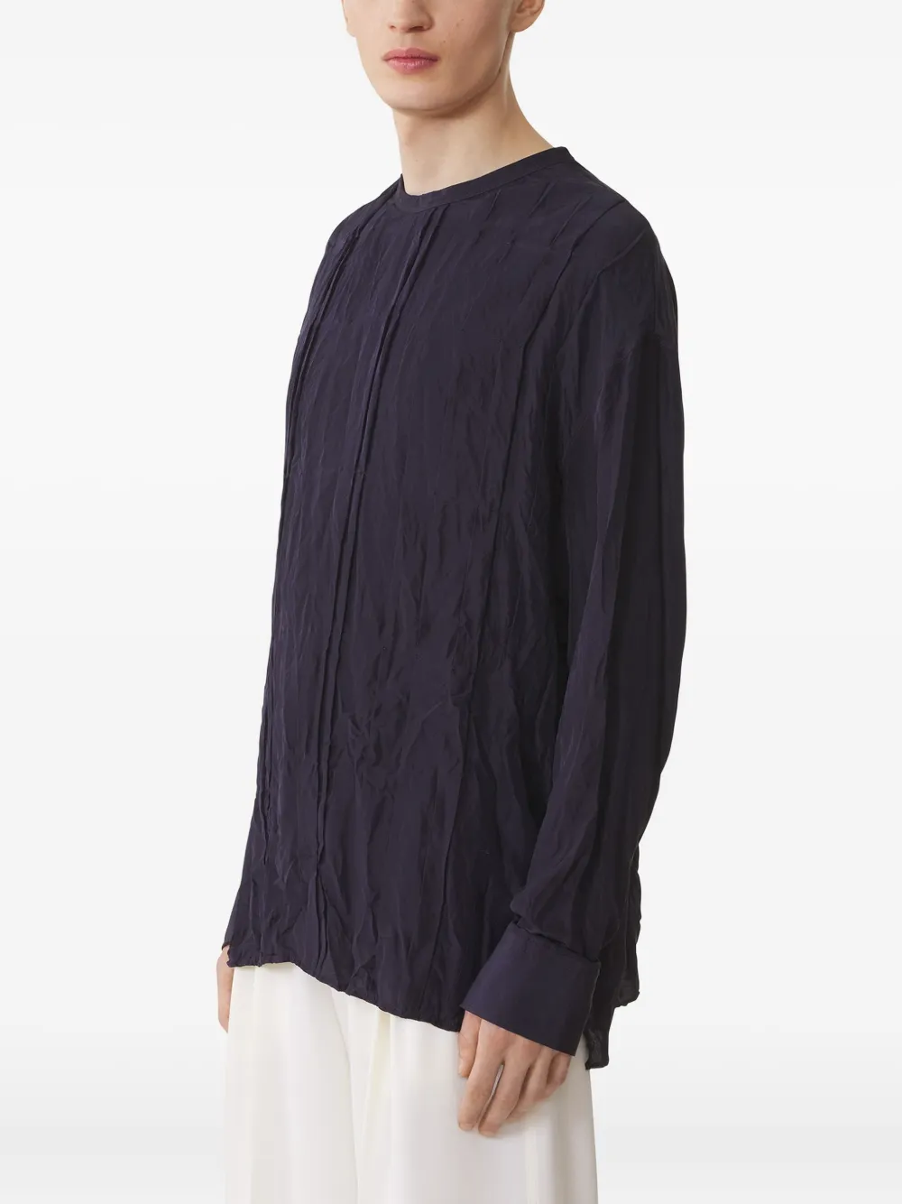 Lanvin Seam-details Shirt In Blue