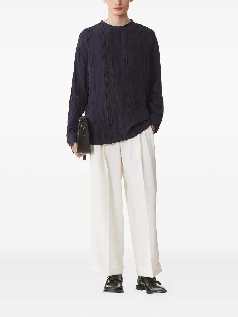 Lanvin Seam-details Shirt In Blue