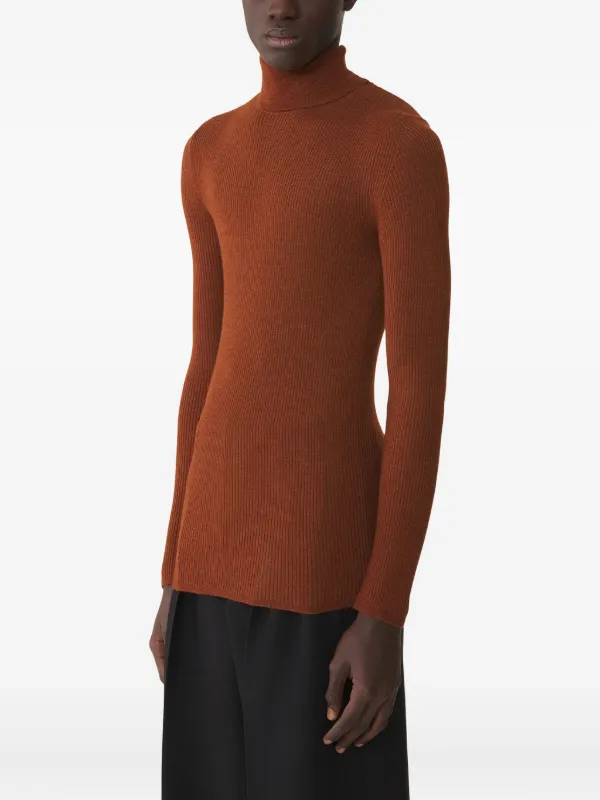 LANVIN ボトルネックリブニット ランバン タートルニット メンズ 