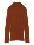 Lanvin ribbed turtleneck sweater - Brown