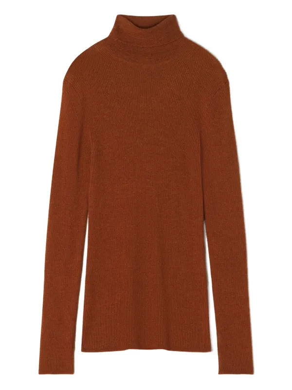 ＬAppartement タートルネック リブニット ブラウン L'Appartement（アパルトモン）の「タートルネック WIDE KNIT