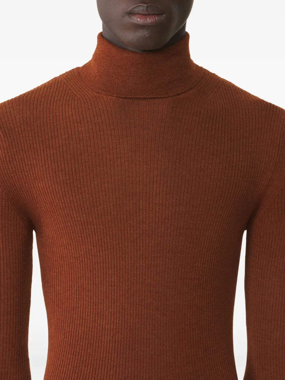 Lanvin Geribbelde coltrui Bruin