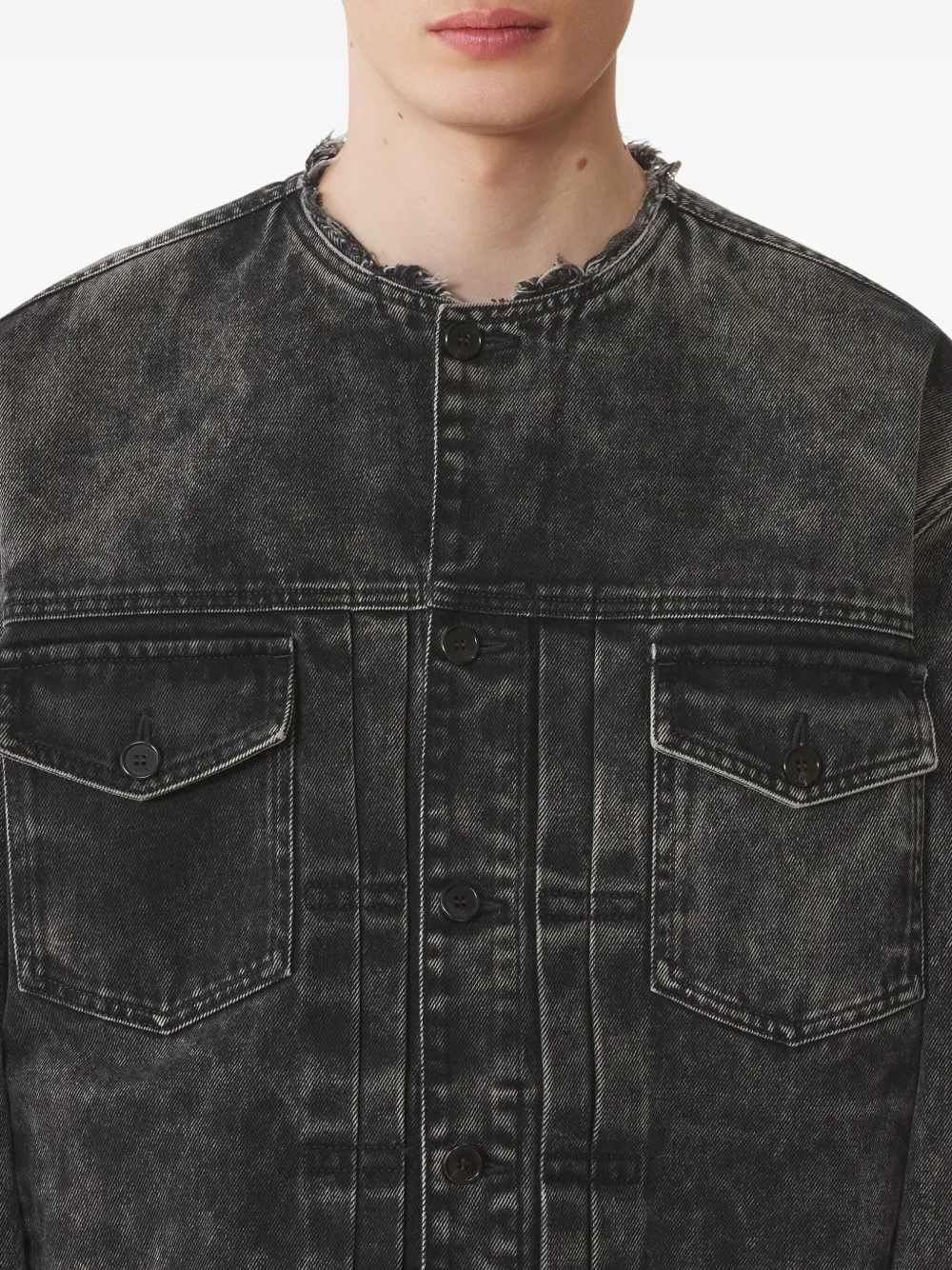 Lanvin Katoenen jack met acid wassing Zwart