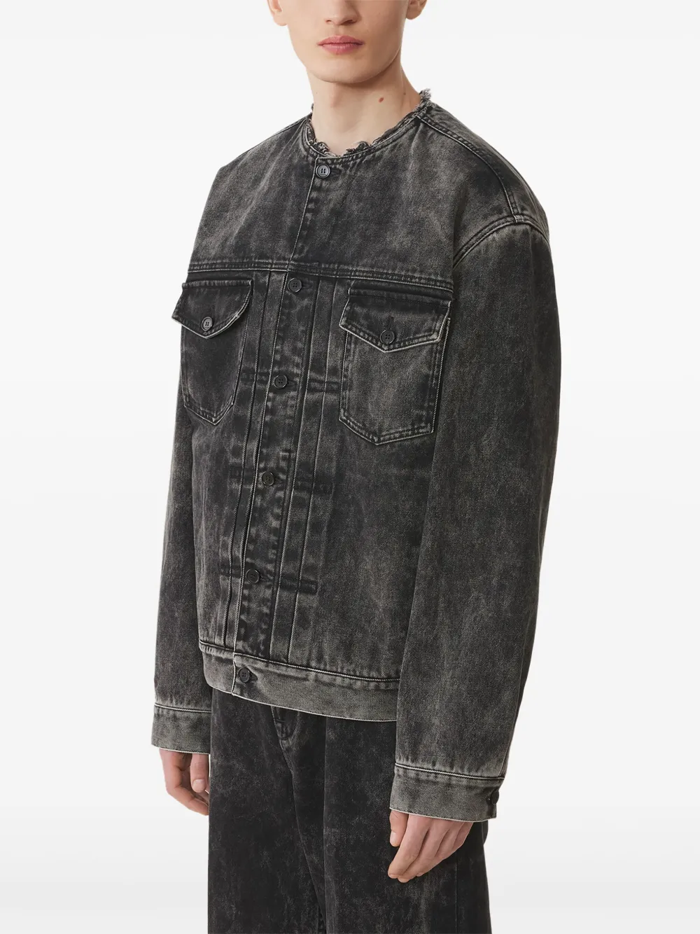 Lanvin Katoenen jack met acid wassing Zwart