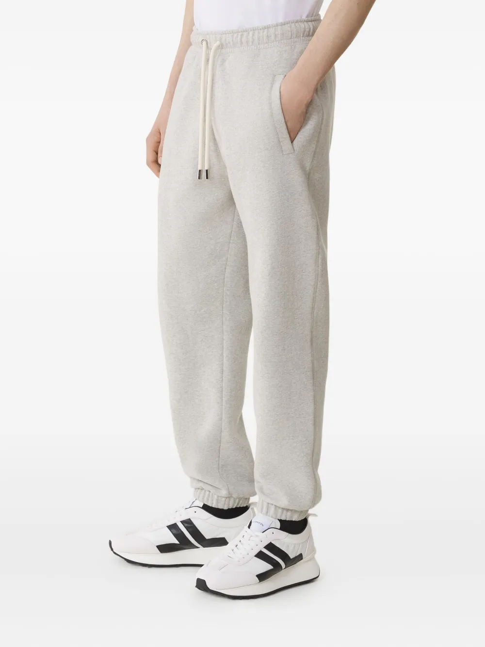 Lanvin Broek met geborduurd logo Grijs