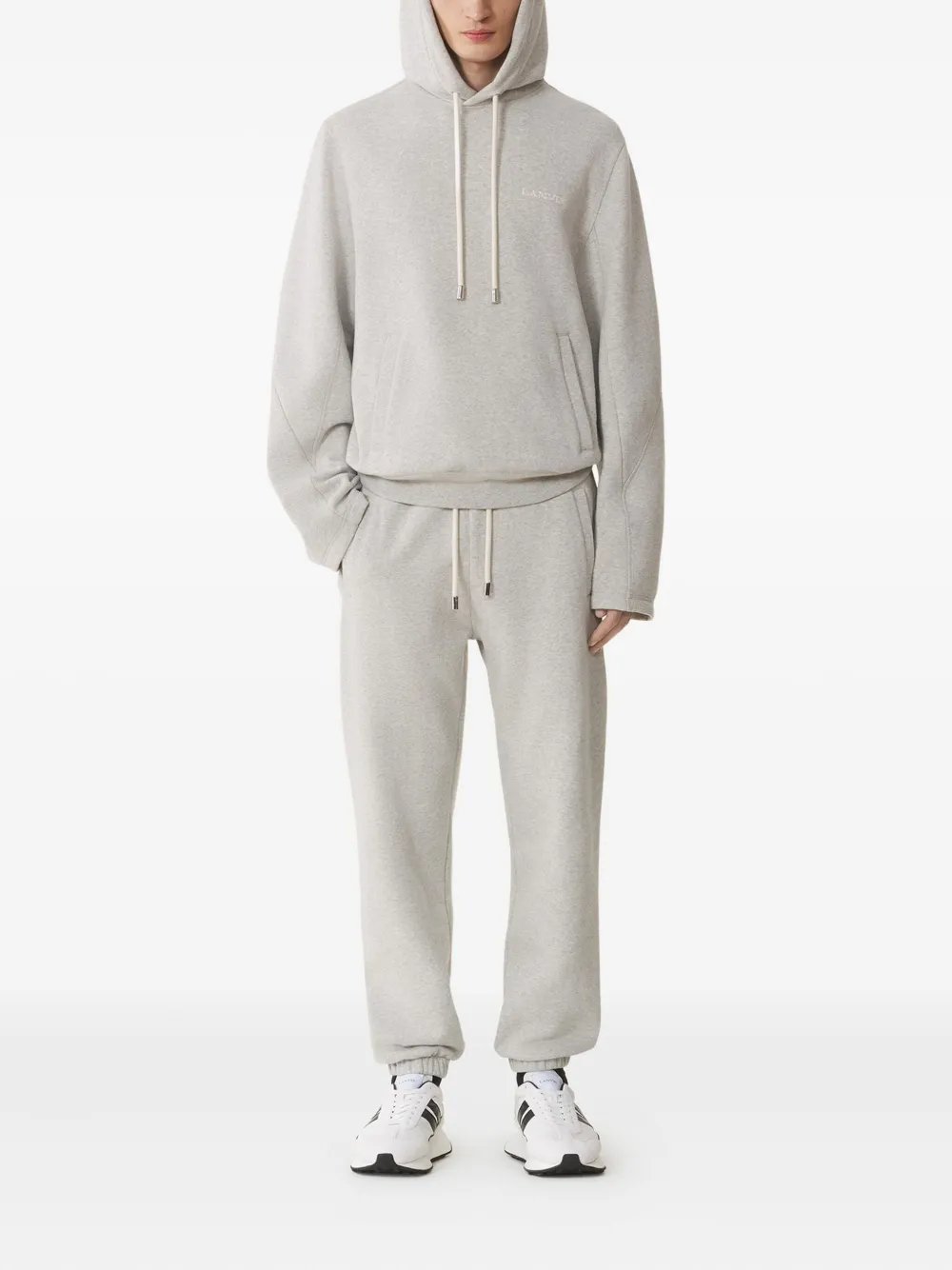 Lanvin Broek met geborduurd logo - Grijs