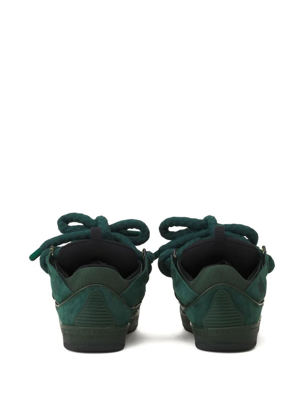 Lanvin rope-lace suede sneakers Green