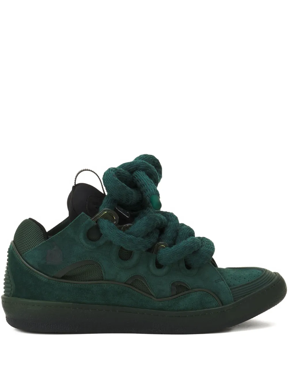 Lanvin rope-lace suede sneakers | Green | Image 1