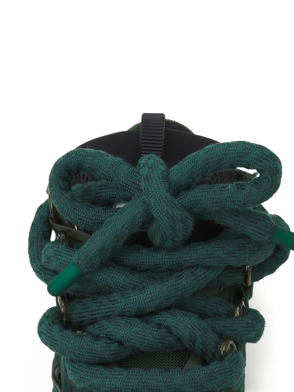 Lanvin rope-lace suede sneakers Green