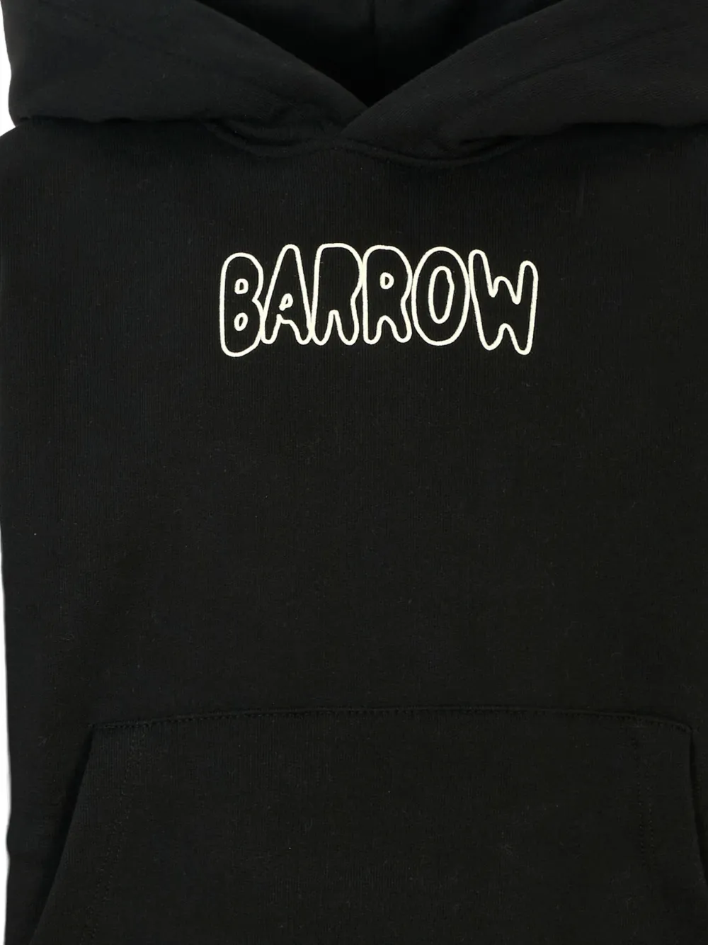 Barrow Teddy-print Hoodie In Black