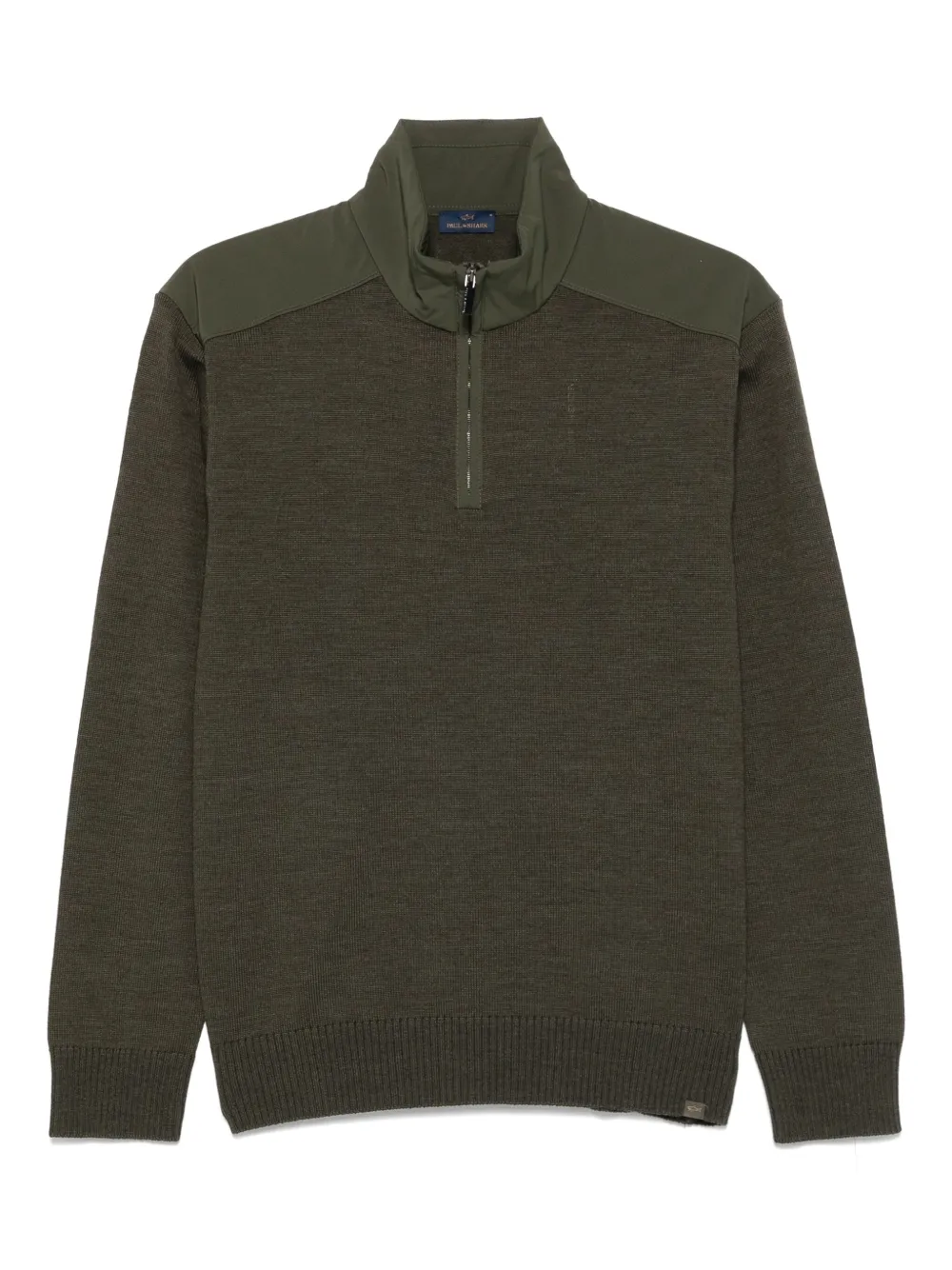 Paul & Shark Trui met halve rits Groen