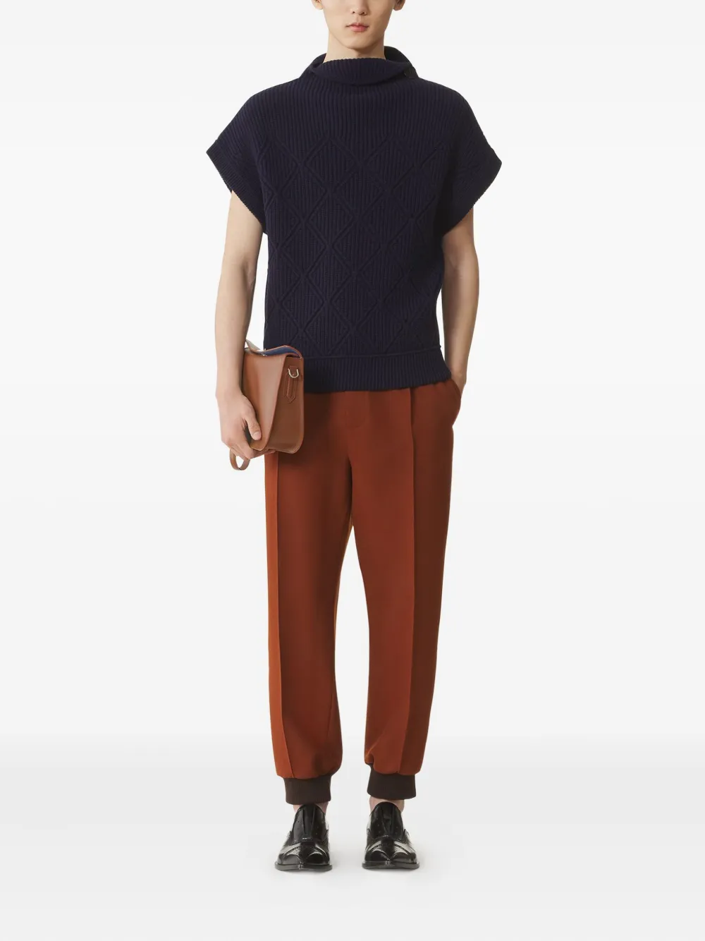 Lanvin high-neck diamond-pattern sweater | Knitted Sweaters | Image 2
