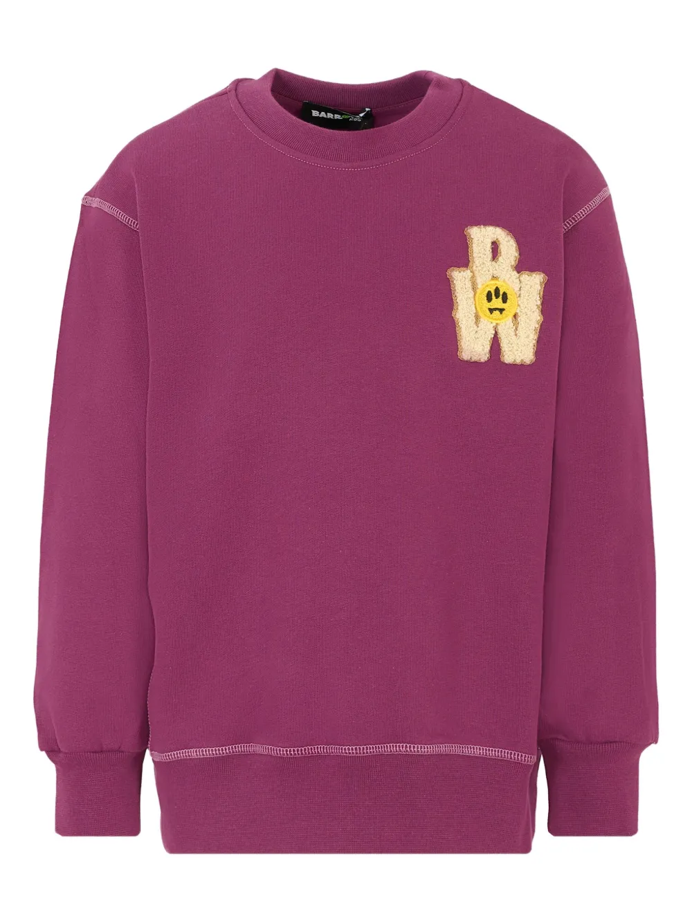 Barrow kids teddy-print crew-neck sweatshirt Paars