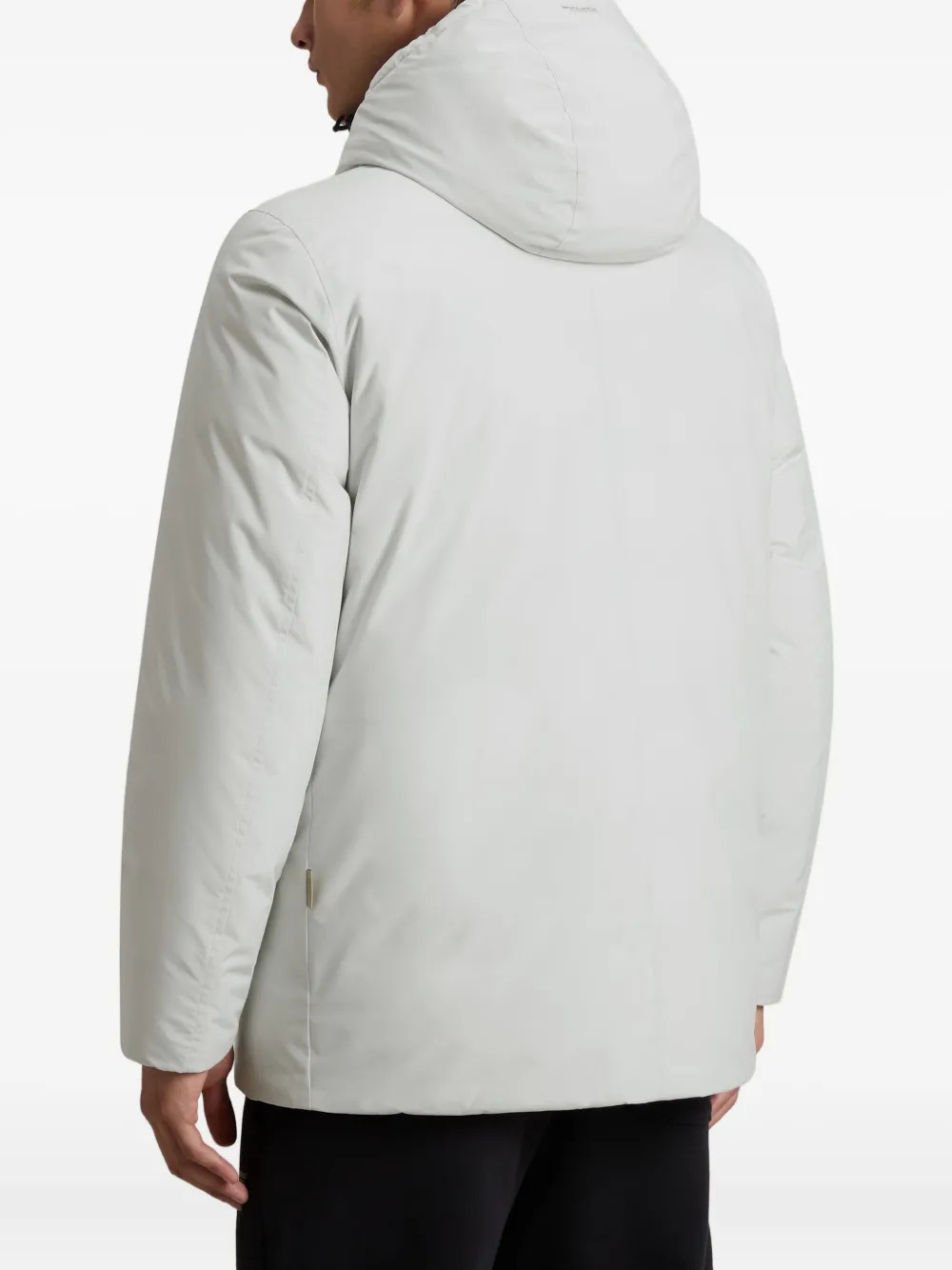 Woolrich Gewatteerd jack met capuchon en knoopsluiting Wit