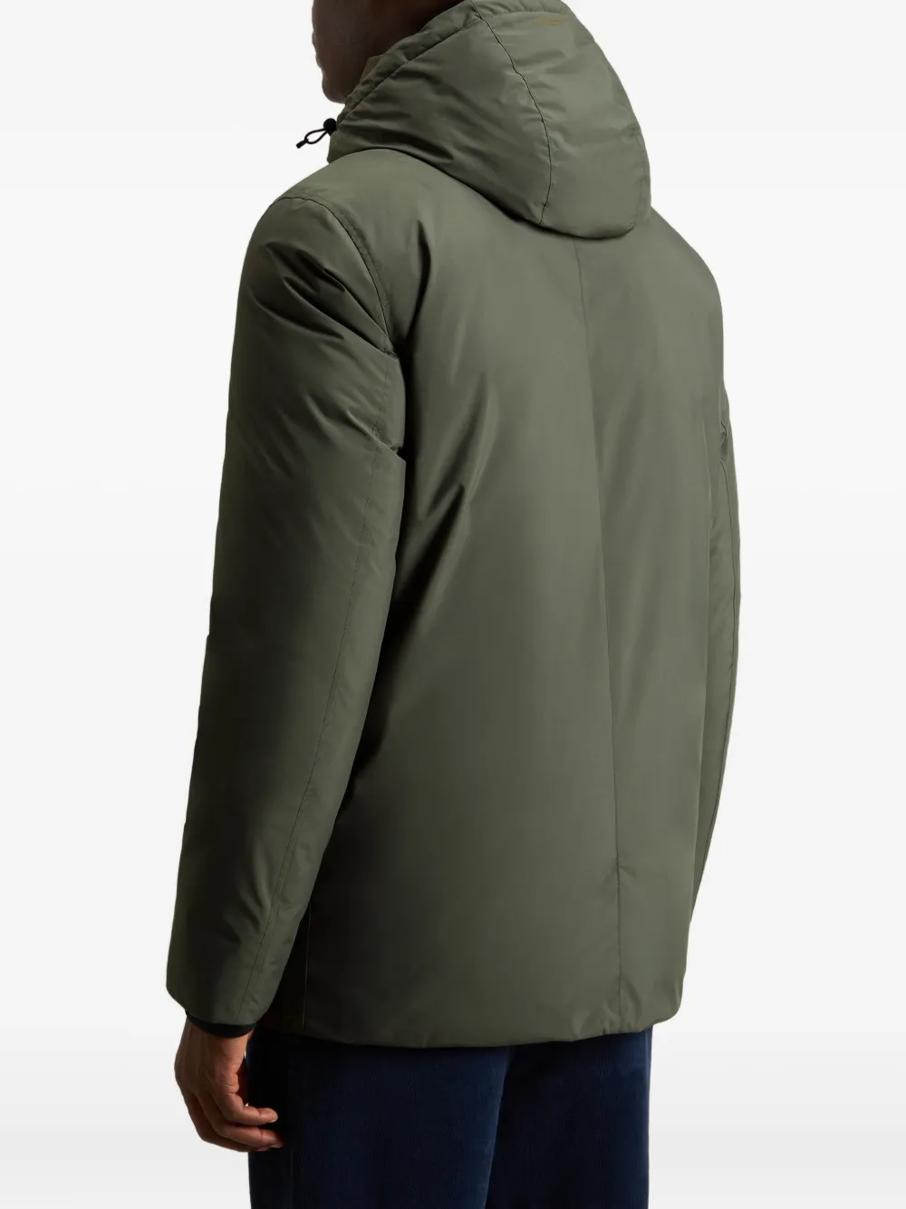 Woolrich Gewatteerd jack met capuchon en knoopsluiting Groen