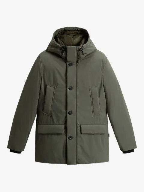 Woolrich hooded button-fastening padded jacket