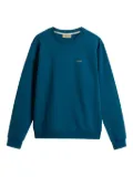 Woolrich logo interlock crew-neck sweater - Blue