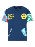 Barrow kids graphic-print cotton T-shirt - Blue