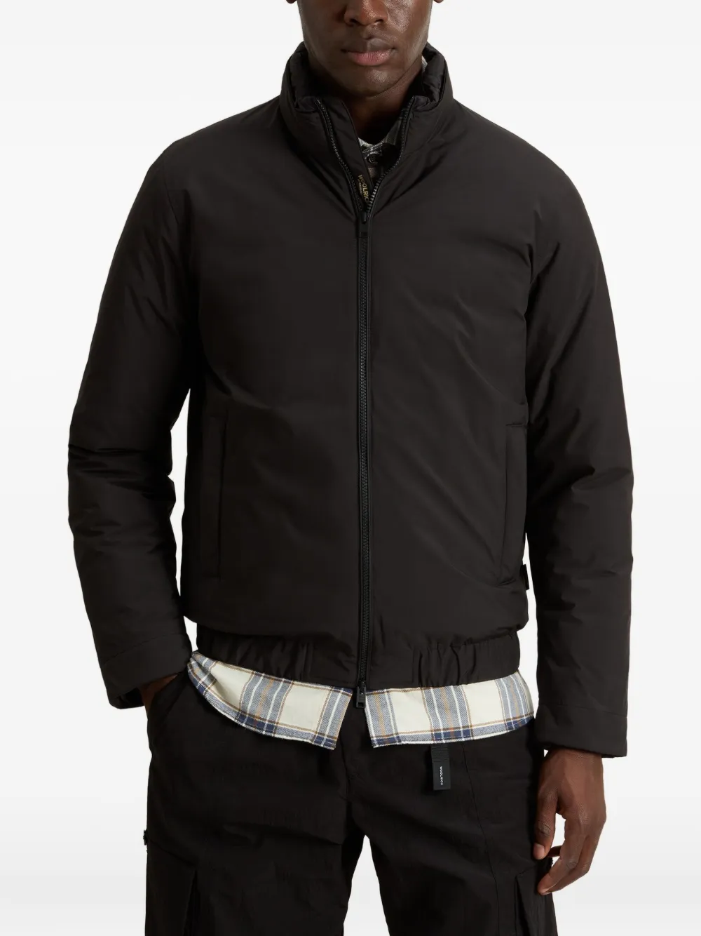 Woolrich Gewatteerd bomberjack met hoge hals Zwart