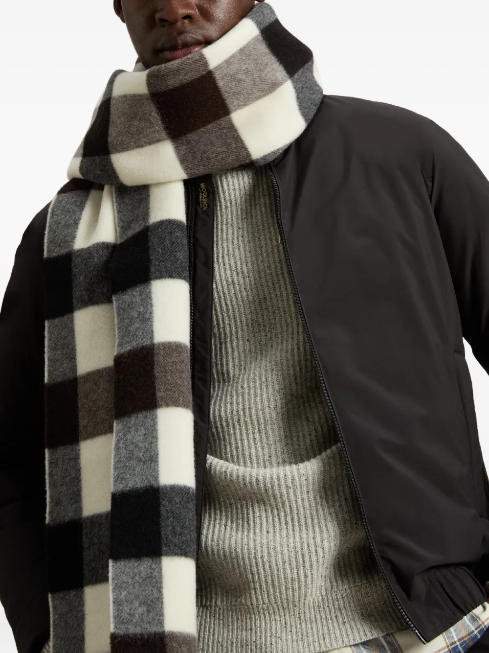 Woolrich Gewatteerd bomberjack met hoge hals Zwart